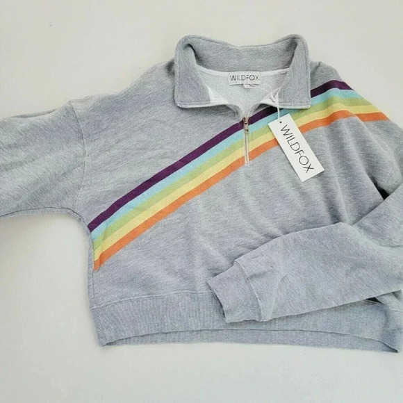 NWT Wildfox Rainbow Half Zip - Picture 8 of 8